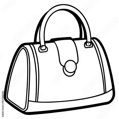 Elegant Handbag Art Vector