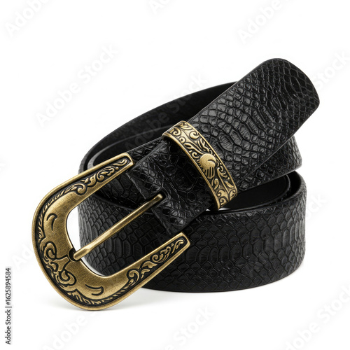 brown leather belt