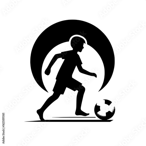 Boy Chasing a Ball
