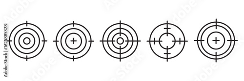 target aim crosshair icon sign vector. 
Targe icon set stock illustration . eps 10