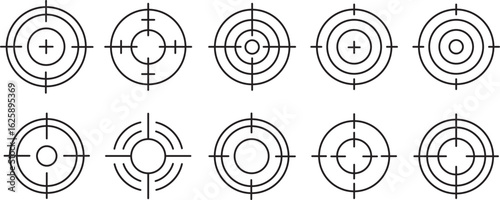 target aim crosshair icon sign vector. 
Targe icon set stock illustration . eps 10