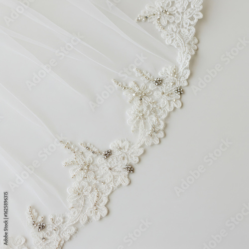 white wedding dress  with white background 