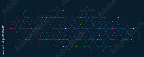 Abstract vector background with simple geometric figures and dots. Graphic design element and polygonal shape pattern