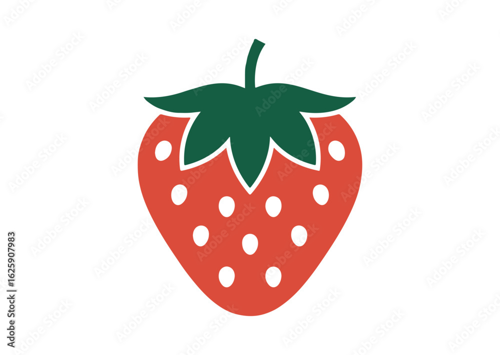 Obraz premium Strawberry Vector Illustration, Strawberry Icon
