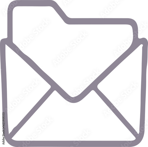 Flat Vector Envelope or Message Symbol