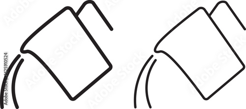 Pouring icon thin flat outline style.Watering Can icon