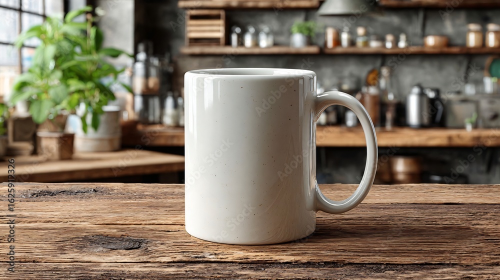 Obraz premium White Coffee Mug on Plain Background for Branding or Mockup Use