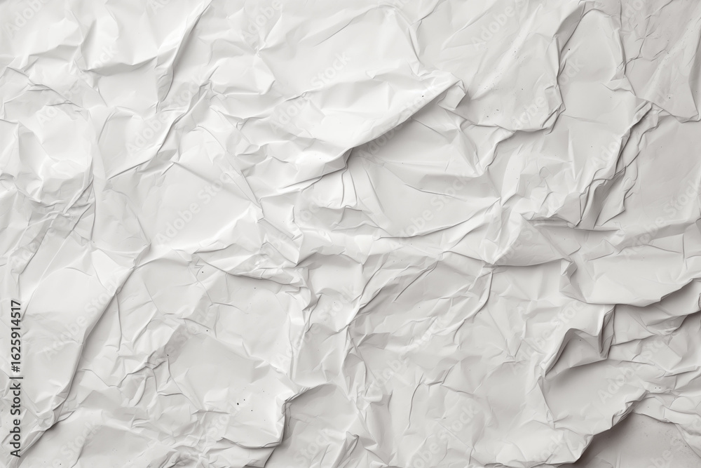 Fototapeta premium White crumpled paper poster background