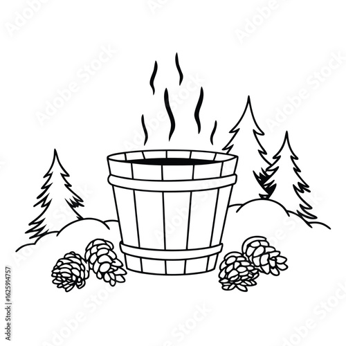 Carpathian Herbal Forest Tea Adobe Illustrator Artwork