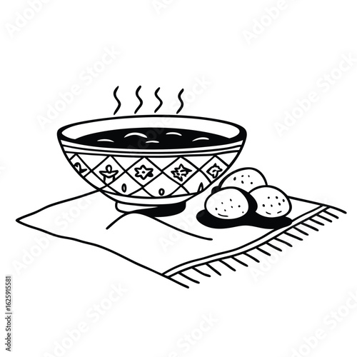 Tajikistan Black Tea with Apricots Adobe Illustrator Artwork
