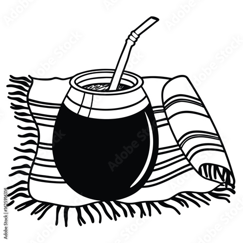  Argentinian Yerba Mate Ritual Adobe Illustrator Artwork