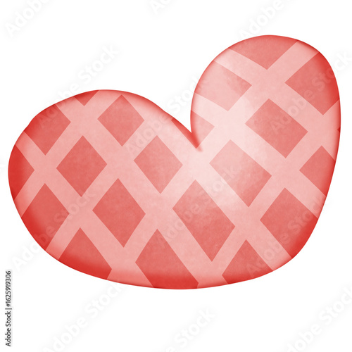 Lattice Pattern Red Heart Cookie Cutout Design