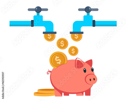 Multiple streams of passive income online freelancing multi cash flow from tape into wealthy piggy bank