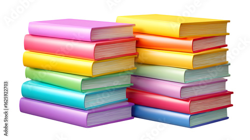 Wallpaper Mural stack of colorful books Torontodigital.ca