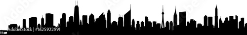 City Skyline, Urban Silhouette, Cityscape Art, 