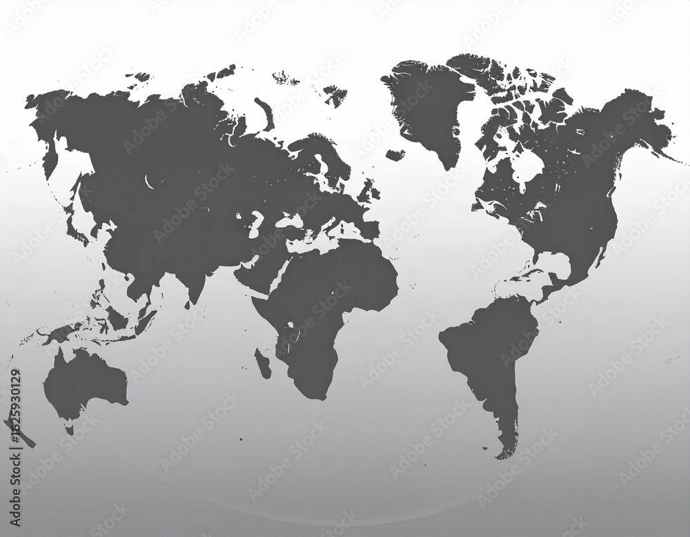 Naklejka premium world map on the white 