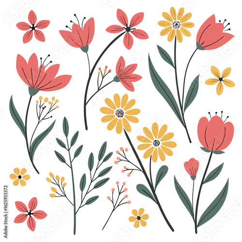 flower, pattern, seamless, floral, vector, leaf, wallpaper, nature, illustration, design, decoration, spring, flowers, art, vintage, blossom, plant, summer, textile, texture, drawing, decor, beauty, e