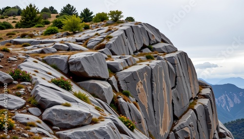 Wallpaper Mural Rugged Cliff Face with Dramatic Rock Textures Torontodigital.ca
