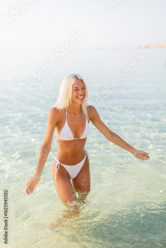 Joyful moment at the beach ...