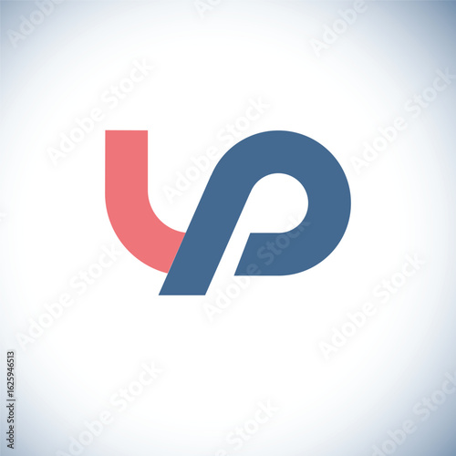 Modern LP monogram logo with intertwined red L and blue P letters in a fluid minimalist style.