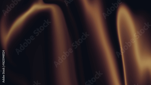  Luminous shapes of a golden-brown color on a dark, charcoal background. 