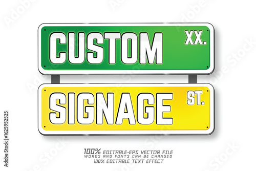 custom signage road plate