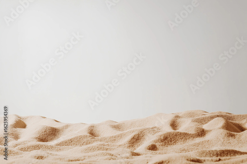 Sandy Dunes and Peaceful Seascape with Serene Minimalist Background