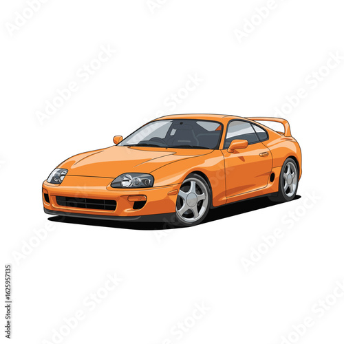 Japanese jdm car icon logo flat vector design