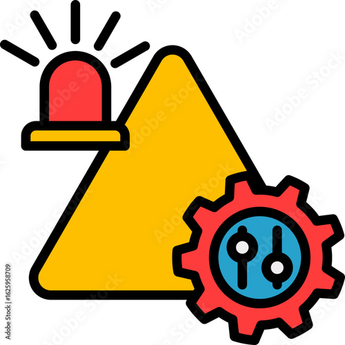 Incident Control lineal color icon