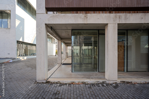 Принти на полотні Contemporary office buildings in an urban area with clean lines and modern design