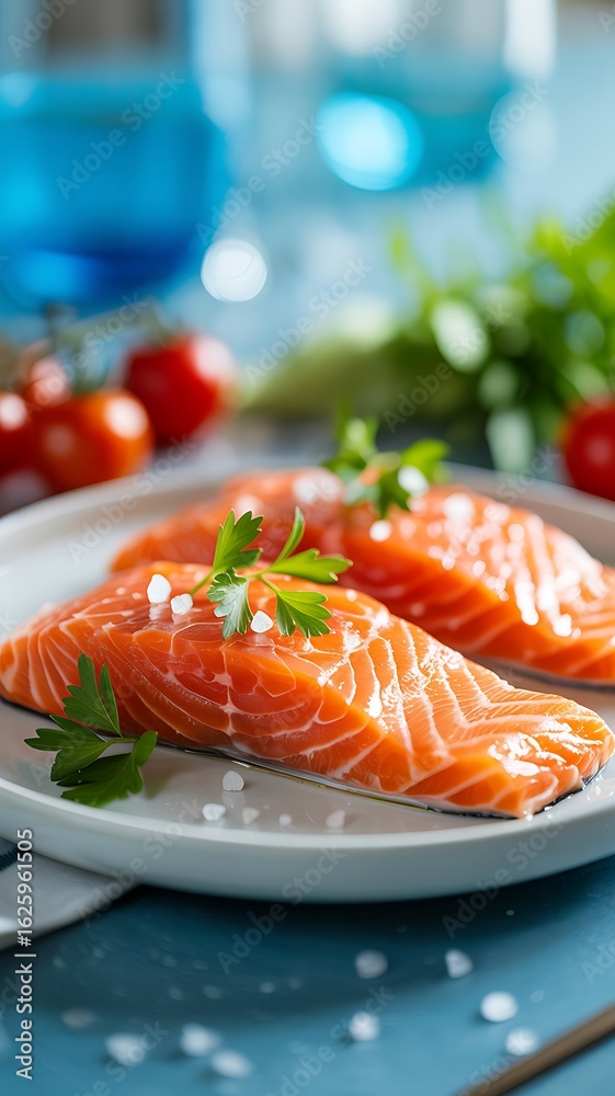 Fresh Salmon Filets: Gourmet, Vibrant, and Ready Fresh Salmon Filets: Gourmet, Vibrant, and Ready