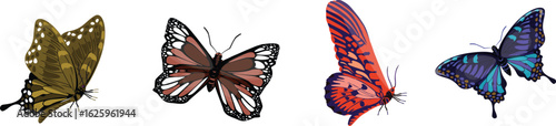 Elegant butterfly vector bundle featuring colorful, detailed designs perfect for nature, beauty, and decorative projects.
