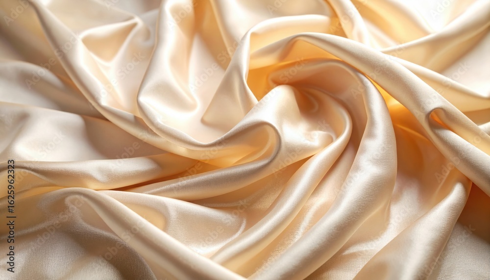 Obraz premium Cream Silk Fabric Drape Texture