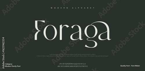 Foraga calligraphy alphabet capital lettering a to z font family