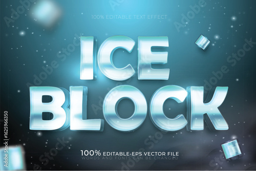 ice block design text