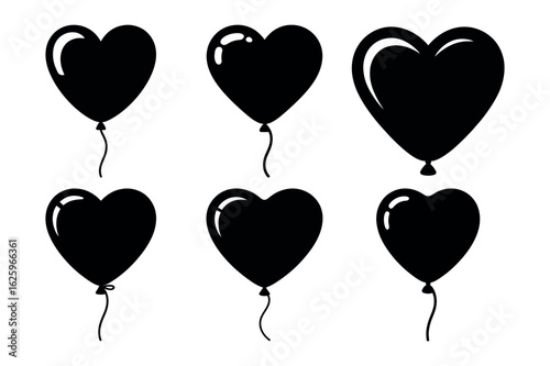 Black heart shaped balloons heart balloons black balloons