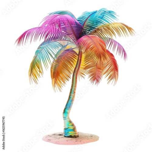 Vibrant, colorful palm tree