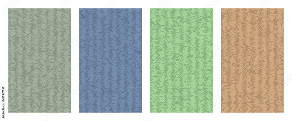 Fototapeta premium Minimalist abstract chevron pattern background set