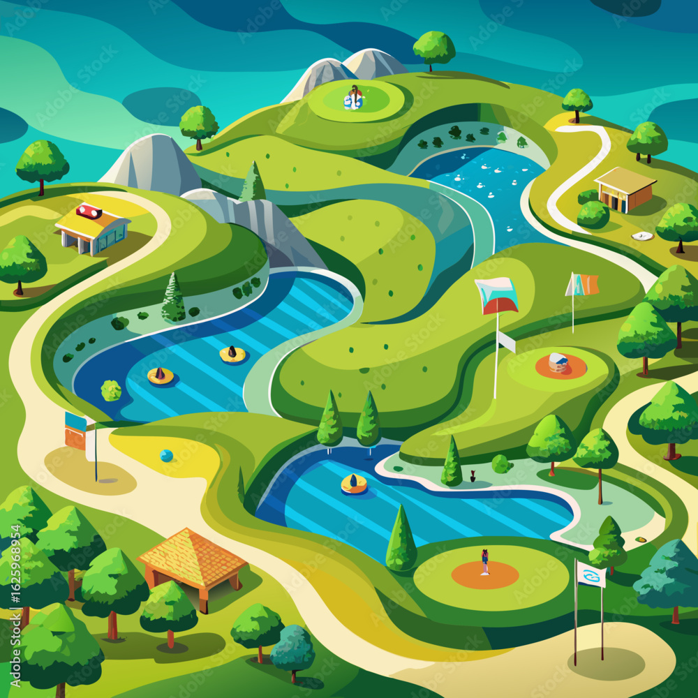 Naklejka premium golf field