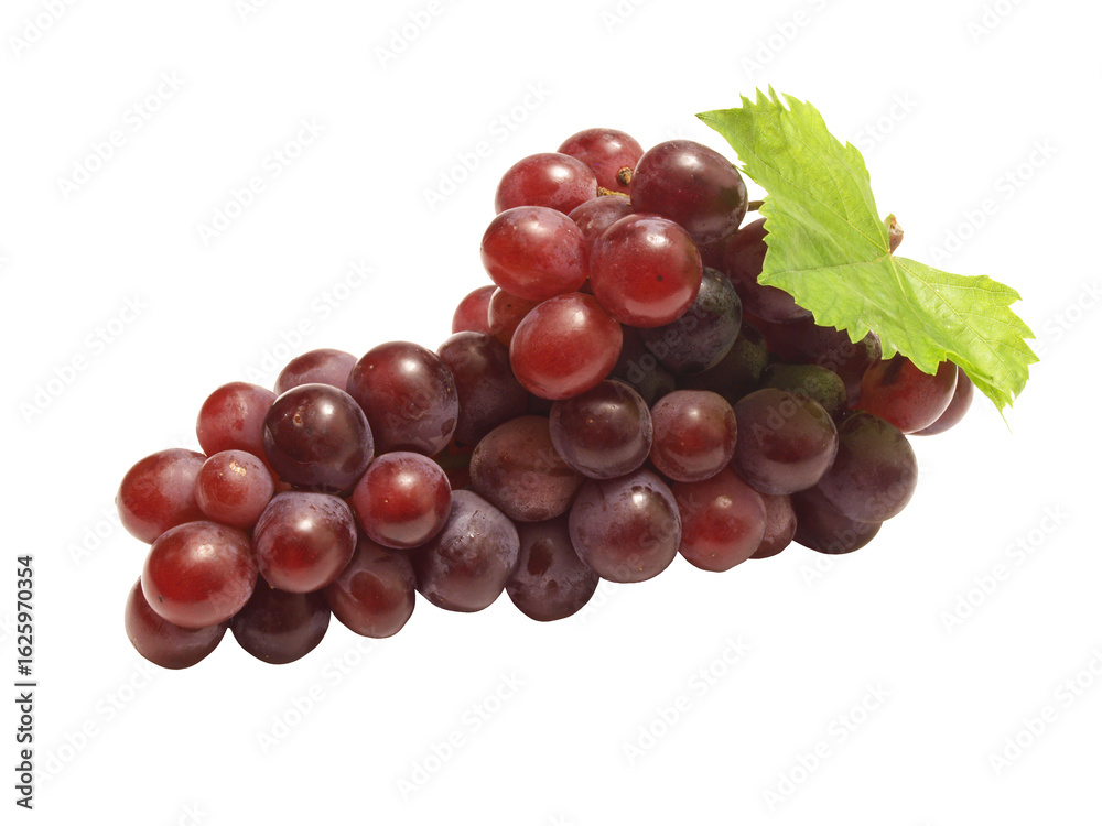 Fototapeta premium Red grapes isolated on white