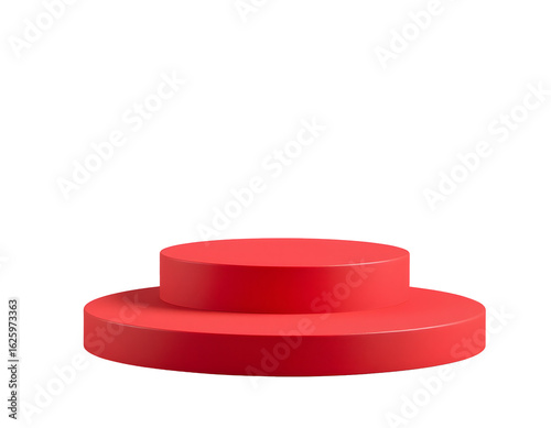 Red 3D Podium for Product Display and Presentation