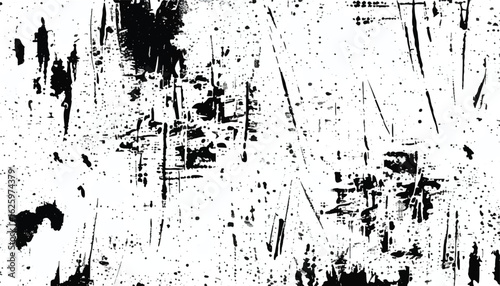 Abstract black and white grunge texture with scratched surface. Grunge distressed texture. Monochrome grunge texture.