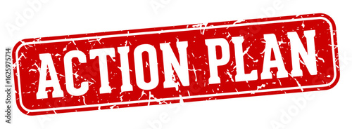 action plan rectangular sign. action plan stamp