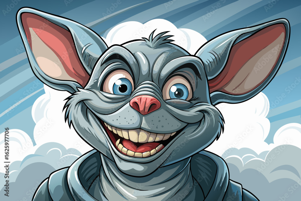 Fototapeta premium grey knitted toy rabbit on an isolated background with copy space. baby products, handmade crafts, nursery decor, and branding visuals