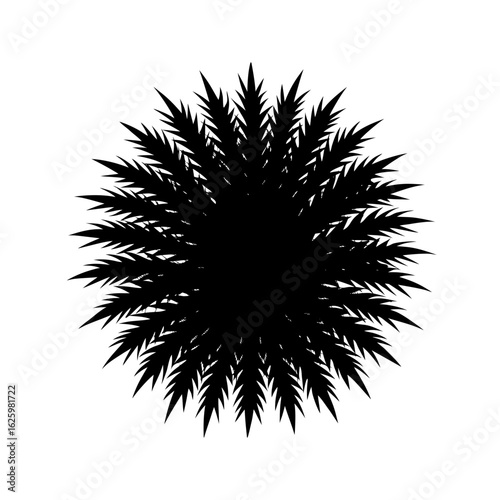 vector illustration of a black flower