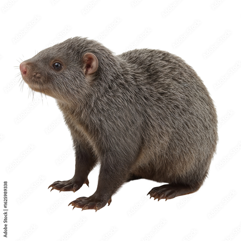 Fototapeta premium Bushy tailed opossum rat image for animal lovers and wildlife enthusiasts stock photo and graphics use on transparent background