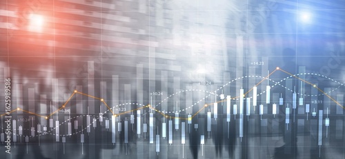 Wallpaper Mural Financial Stock Market Graph. Website Economic Banner Torontodigital.ca