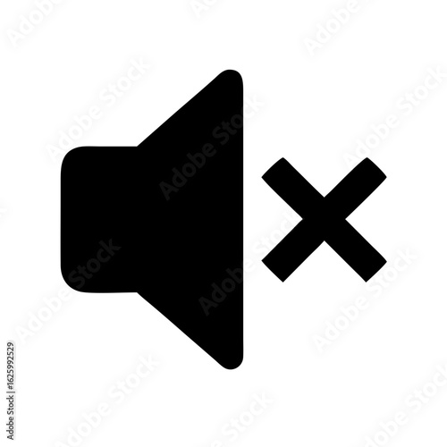 Mute Speaker Icon Symbol Sound Off Vector