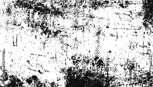 Abstract grunge black and white distressed texture background. Grunge overlay background. Monochrome Texture.