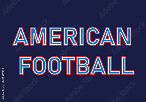 Título de fútbol americano en fondo azul oscuro